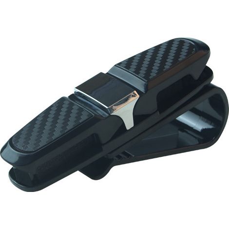 Porta occhiali da sole per auto con clip per carte, set di 2, nero (1/3)
