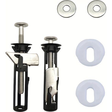 Kit de vis de siège de toilette 2pcs, vis, libération rapide, installation facile - Kit de pièces de rechange pour siège de toilette, accessoires d'entretien de couvercle de toilette, accessoires de f (1/5)