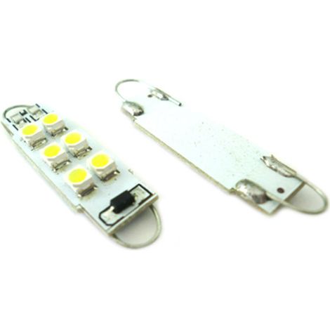 Lampadina Siluro Led 12V T11 Particolare Con Gancio 38mm 6 smd 3528 (1/3)