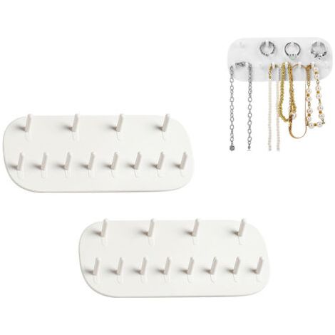 Necklace Organizer, Hanging Holder, Wall Mount, 2 Pieces (1/5)