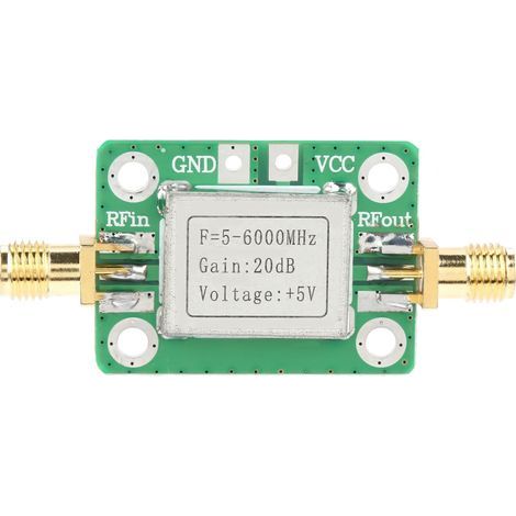 Amplificateur de Puissance RF Large Bande 5M-6GHz Gain 20dB Boîtier Blindé (1/5)