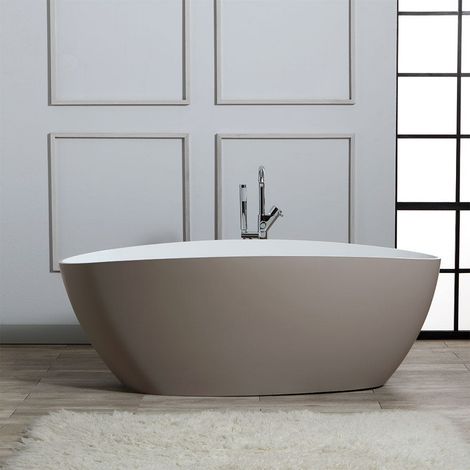 Bañera Exenta De Resina De Mármol Beige Rachele (1/5)