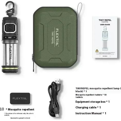 (Black-Tiny Repel) Tiny Repel S 2-en-1 Répulsif anti-moustiques sans fil et portable pour le camping, la pêche, la randonnée et les tentes (1/4)