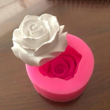 3D-Silikonform in Rosa für pastellfarbenen Fondant, Jabón Gelatina Dulces und Schokolade – hitzebeständig, einfach zu verwenden und zu reinigen, inklusive Dekorationswerkzeugen in Hornform