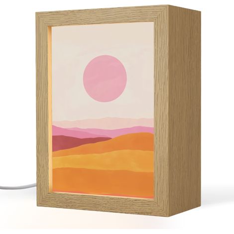 TABLE LAMP Hills - Orange - Sun - Abstract 15x20 cm