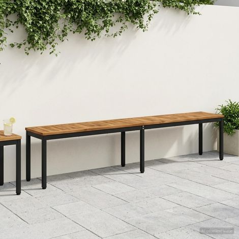 vidaXL Banco de jardín 201 x 35 x 45 cm Madera de Acacia Sólida (1/5)