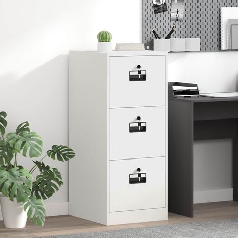 Aktenschrank Weiß 44 x 50 x 106,5 cm Kaltgewalzter Stahl