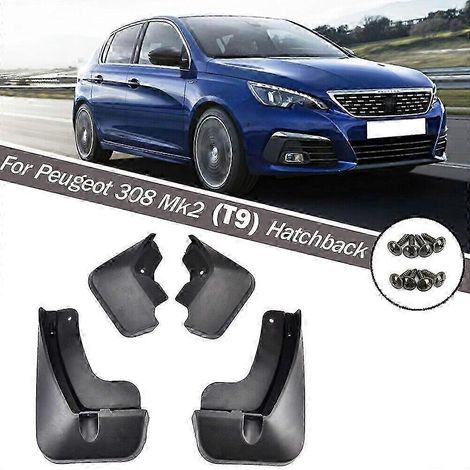 S'applique aux bavettes avant et arrière pour Peugeot 308 Mk2 T9 2014-2021 (berline à hayon)