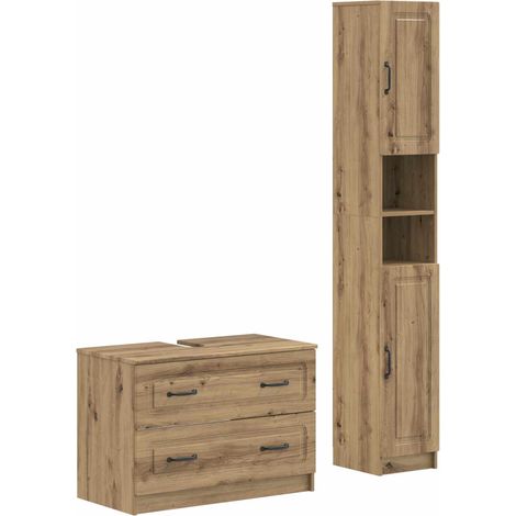 2 Piece Bathroom Cabinet Set UTRECHT Artisan Oak vidaXL (1/5)