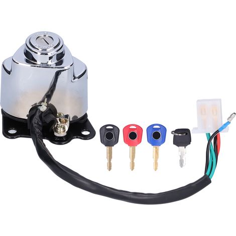 Interrupteur de démarrage Moto avec 3 Clés de Couleurs pour Honda Shadow VT600 VT400 VT750 Steed VLX 400 (1/5)