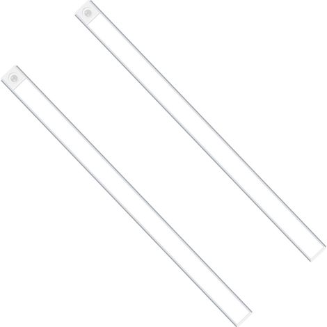 2x Lampe LED rechargeable avec détecteur de mouvement Batterie USB 60cm, 190 lumens (1/4)