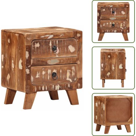 Table de chevet 40x32x46 cm bois massif de récupération - Table De Chevet - Tables De Chevet - Armoire De Chevet - Table De Nuit (1/5)