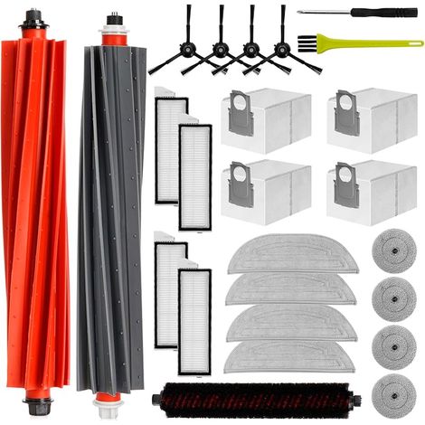 Kit accessoires Compatible avec Roborock S8 MaxV Ultra, Pices de Rechange Compatible avec Roborock S8 Pro Ultra, Sacs Poussire,Brosse Principale,Brosse Latrale, Filtre, Chiffons de Vadrouille (1/5)