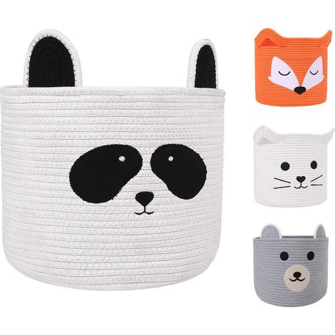 Panier de rangement Panda en coton 30×30×30 cm