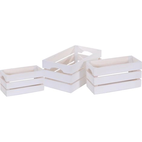 Set 3 Cassetta Legno 28 cm