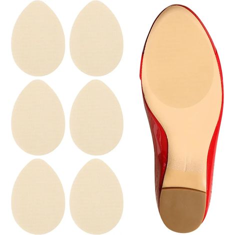 12 Paires de Patins Antidérapants Adhésifs pour Semelles de Chaussures et Talons Hauts, Coussins Protecteurs Auto-Collants, Protège-Semelles Anti-Glisse (1/5)