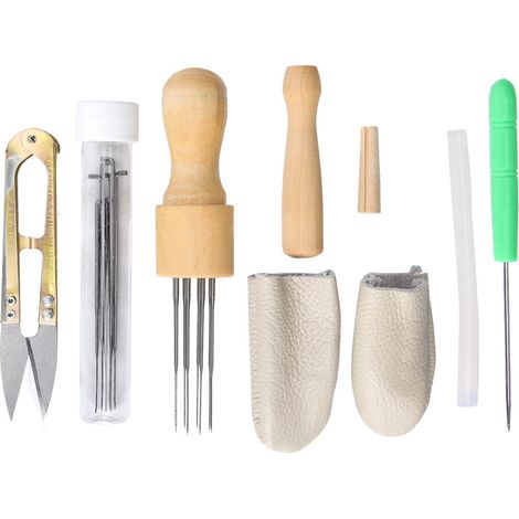 Coffret de rangement 2020 pour accessoires et outils de feutrage, broderie et tissage de laine, aiguille à estamper russe, ciseaux à laine, poinçon, protège-doigts (1/5)
