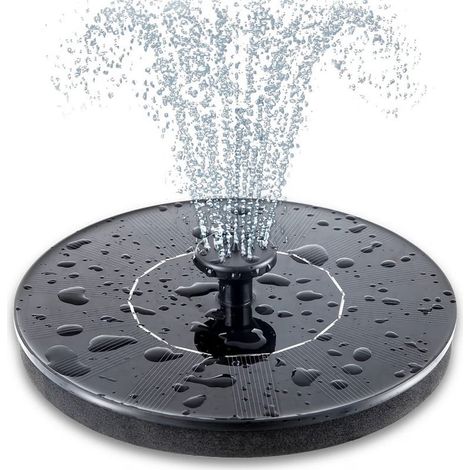 Fontaine solaire avec pompe pour bain d'oiseaux, 3,5 W, 6 buses, sur pied, décoration de jardin (1/5)