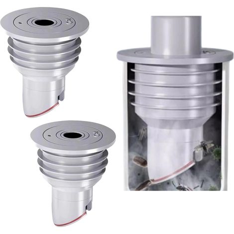 Lot de 2 adaptateurs de vidange pour machine à laver, double raccord, 54 x 80 mm, tuyau en plastique pour machine à laver, siphon pour machine à laver, cuisine et salle de bain, tuyau d'évacuation des (1/5)