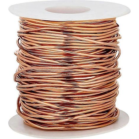 Fil de cuivre souple à 99,9 %, calibre 16 / diamètre 1,3 mm, bobine de 39 m (127 pieds) de long, poids 454 g (1 livre). (1/5)