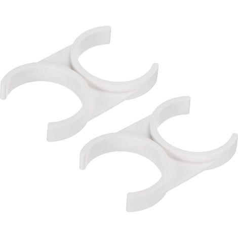Lot de 2 pinces pour filtre à eau sourcing map, double pince purificateur d'eau, 47,5 mm, blanc