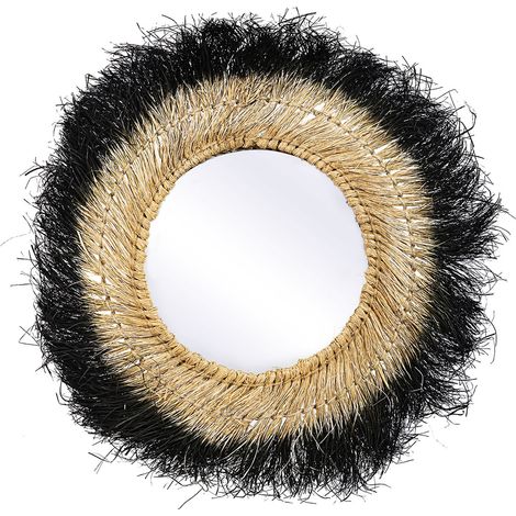 Specchio da Parete - Rotondo Boho Bali (60 cm) - Bioe Legno naturale