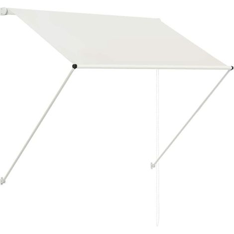 Auvent Marquise rétractable. Store Banne pour Jardin Balcon Terrasse. 100x150 cm Crème OIB9089E