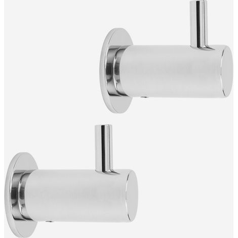 BATHBAZAAR - Patère salle de bains inox brillant X2 - PICOT (1/2)