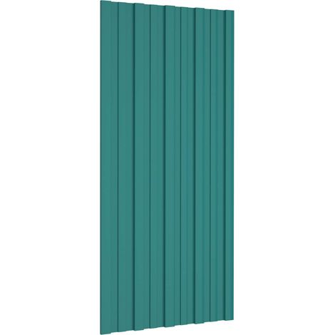 Pannello per tetto 36 pcs Verde 100 x 45 cm Acciaio zincato vidaXL