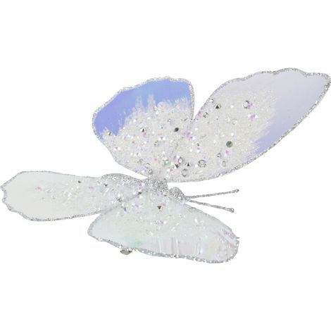 Decoris Dekofigur Schmetterling 2 x 16 x 16 cm blau Kugel