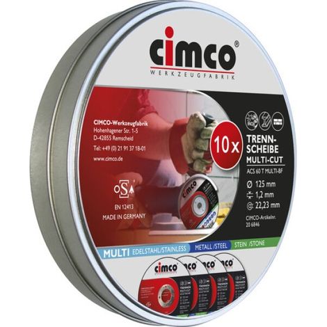 Cimco CUT 125 X 1,2MM  (1PA=10STK) (TRENNSCHEIBE  MULTI-)