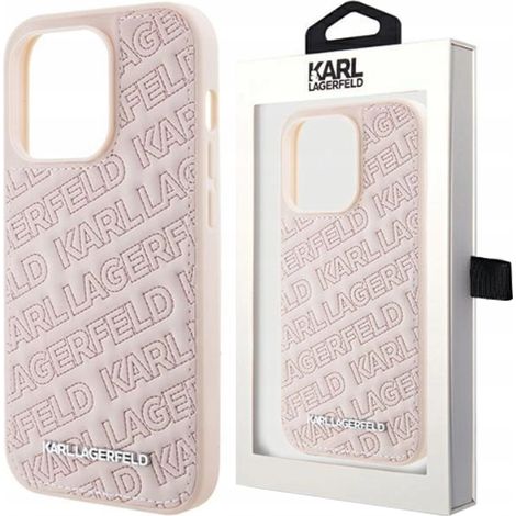 Karl Lagerfeld KLHCP15XPQKPMP iPhone 15 Pro Max 6,7" pinke Hartschalen-Hülle mit gestepptem K-Muster (1/5)