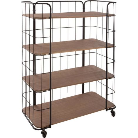 Étagère à 4 Niveaux "Jordi" 97cm Noir (1/4)