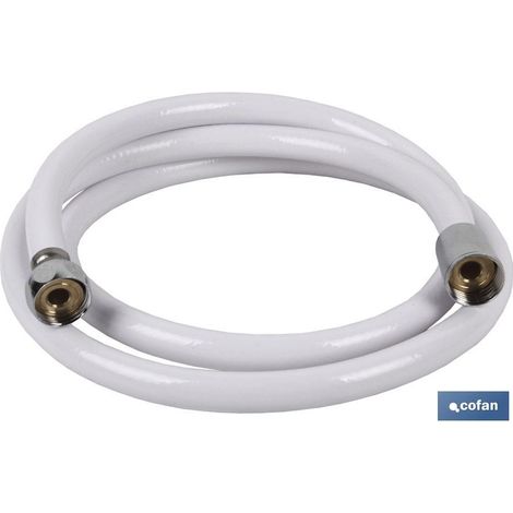 Flessibile doccia in PVC ottone colore bianco 1,5 m (1/2)