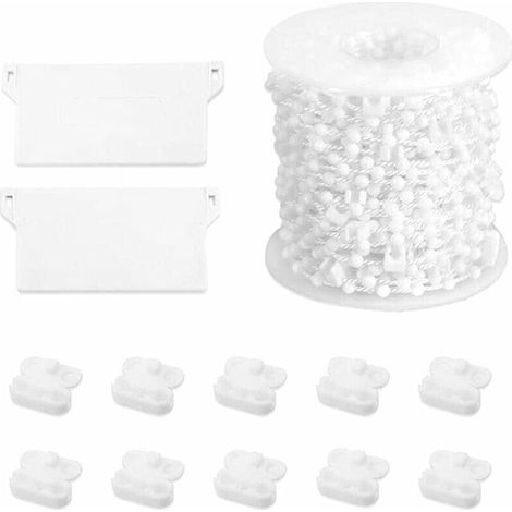 Bardusch-Kit de réparation de Stores verticaux, Accessoires pour store vertical, Bas Poids Chaîne Connecteurs Kit de remplacement pour les lattes de 127mm (1/5)