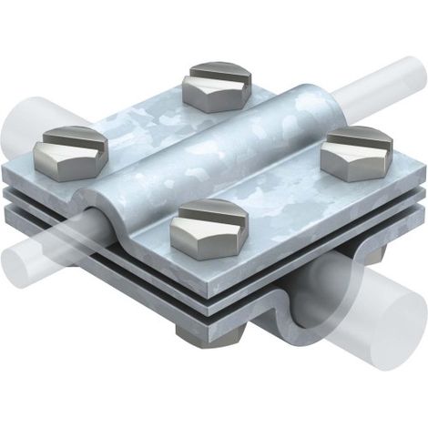 OBO Bettermann Connettore a croce 8-10mm Acciaio zincato a caldo, 5312345