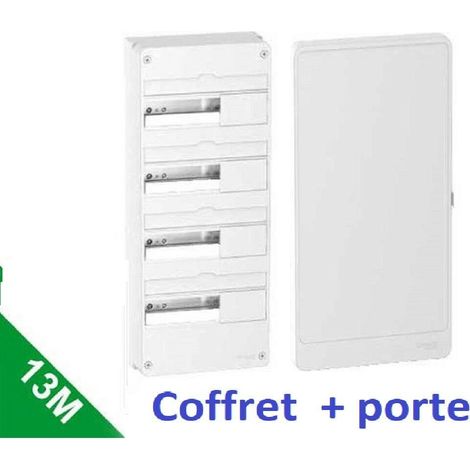 Schneider – Coffret électrique nu 52 modules 4 rangées – Montage saillie sur cloison – Indice IP 30 – Barrette de terre incluse
