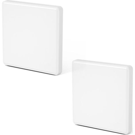 Plaque de fermeture auto-adhésive 86x86 mm, cache-mur en plastique blanc pour prises et interrupteurs inutilisés. Capot de protection électrique à fonction étanche à la poussière et décorative. (1/5)