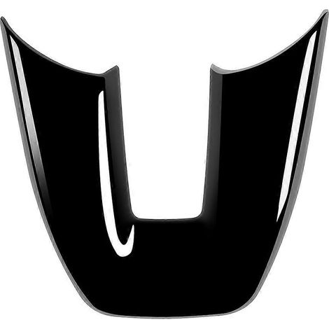Garniture décorative de panneau de volant style V noir brillant pour voiture -- (1/5)