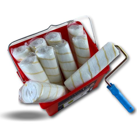 Pack peinture Anti gouttes 10 manchons 250 mm à vis 1 monture Seau - Quantité x 1 - Anti-goutte Polyamide (1/5)