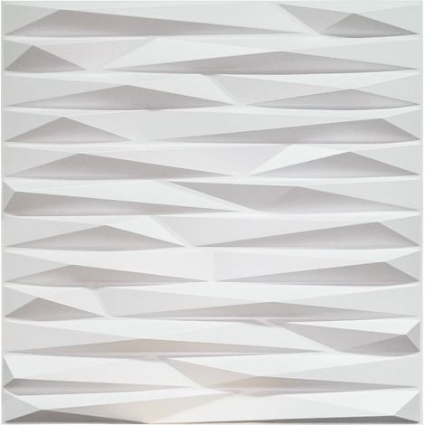 KRIPTON blanc - Panneau mural en PVC à relief 3D - 50x50 cm - 1 pc