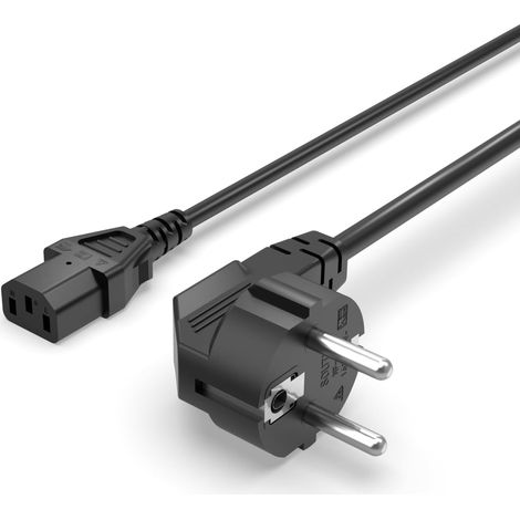 Câble d’Alimentation C13 à 3 Broches 1.2 m – Compatible avec Samsung, Dell, BenQ, LG, Sony, pour Panasonic, Acer, Compaq LCD, TV Plasma, Moniteur LED – Cordon Secteur EU (1/5)