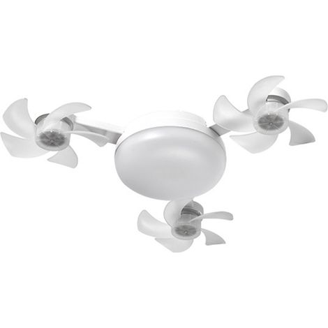 Ventilateur Plafond avec Lumière et Télécommande E26 E27 3 Vitesses Couleurs 2 Minuteries – Silencieux Pliable Moderne LED Salon Chambre Têtes (1/5)