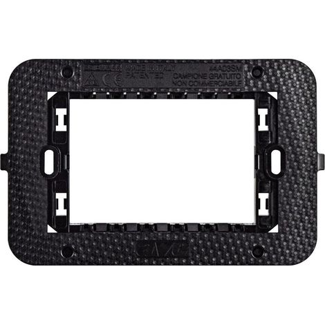 Ave supporto smart44 nero con viti  3moduli 44a03sm