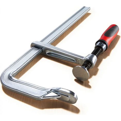 Sargentos todo Acero GZ, con asa de plástico bicomponentes, capacidad de fijación : 100 mm, Alcance 60 mm, corredera 15,0 x 6,0 mm