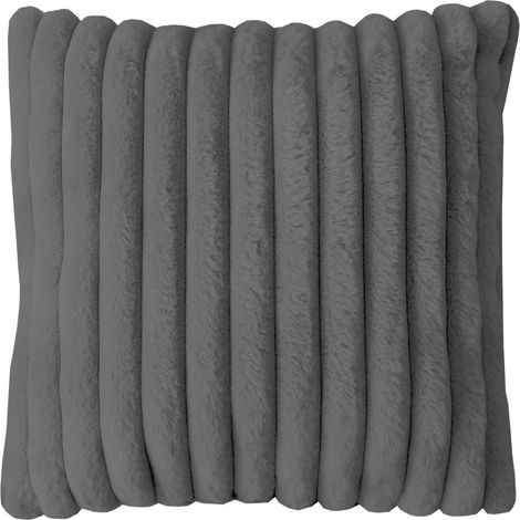 Housse de coussin flanelle 60x60 cm HIMALAYA gris, par Soleil d'ocre (1/2)