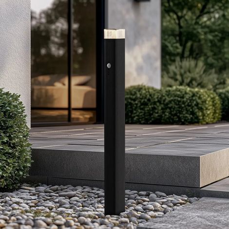 [GEBRAUCHT] B-Ware Lindby Wegeleuchte Wegelampe Halvar Sensor Schwarz Bewegungsmelder 80cm Gu10 Led