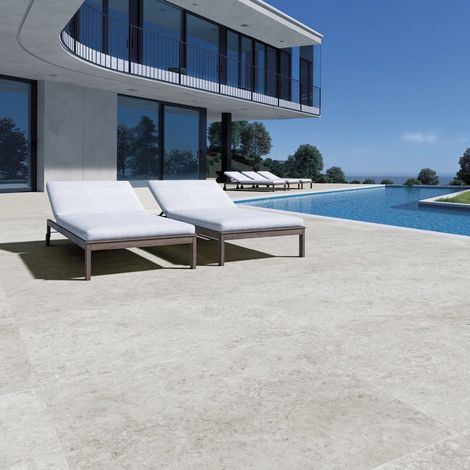 Carrelage effet pierre JURA 120x120 cm Light - Anti-dérapant Classe 3 - 120x120 cm Light - Anti-dérapant Classe 3 - boîte de 1.44 m2 (1/2)