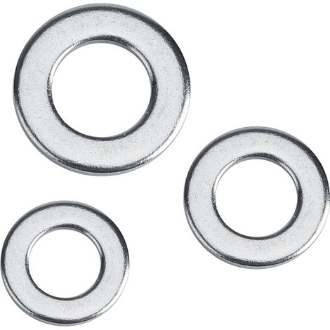 300-teiliges Sortiment an flachen Unterlegscheiben aus Edelstahl (M2–M6), inklusive Kunststoffkoffer (1/5)