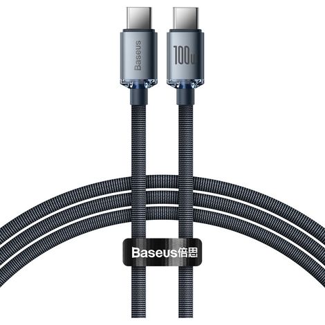 Cable USB-C para carga rápida y transferencia de datos, 100 W, 1,2 m, negro (1/5)